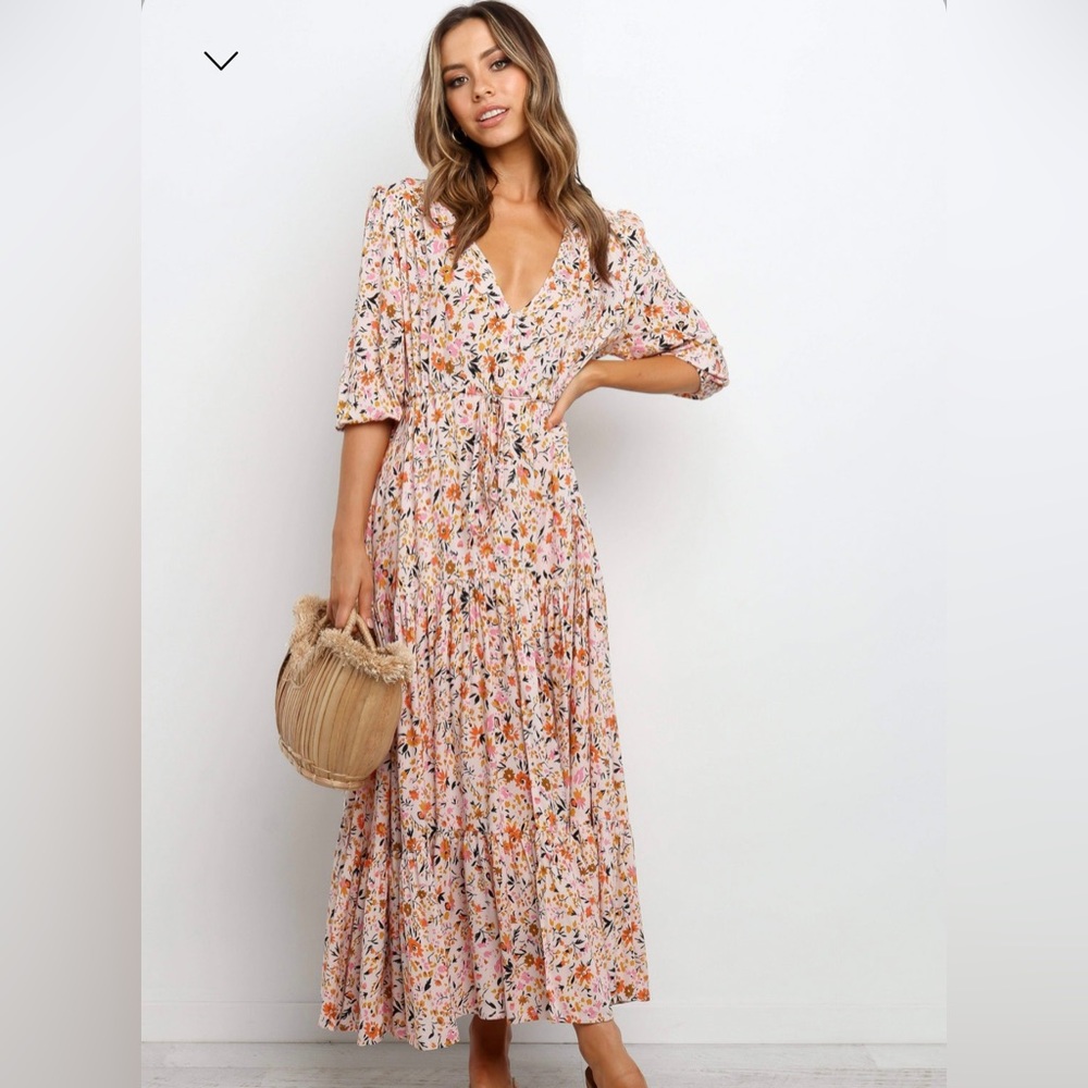 Petal and Pup Maxi Long Sleeve Kelda Dress